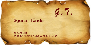 Gyura Tünde névjegykártya