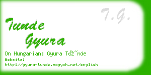 tunde gyura business card